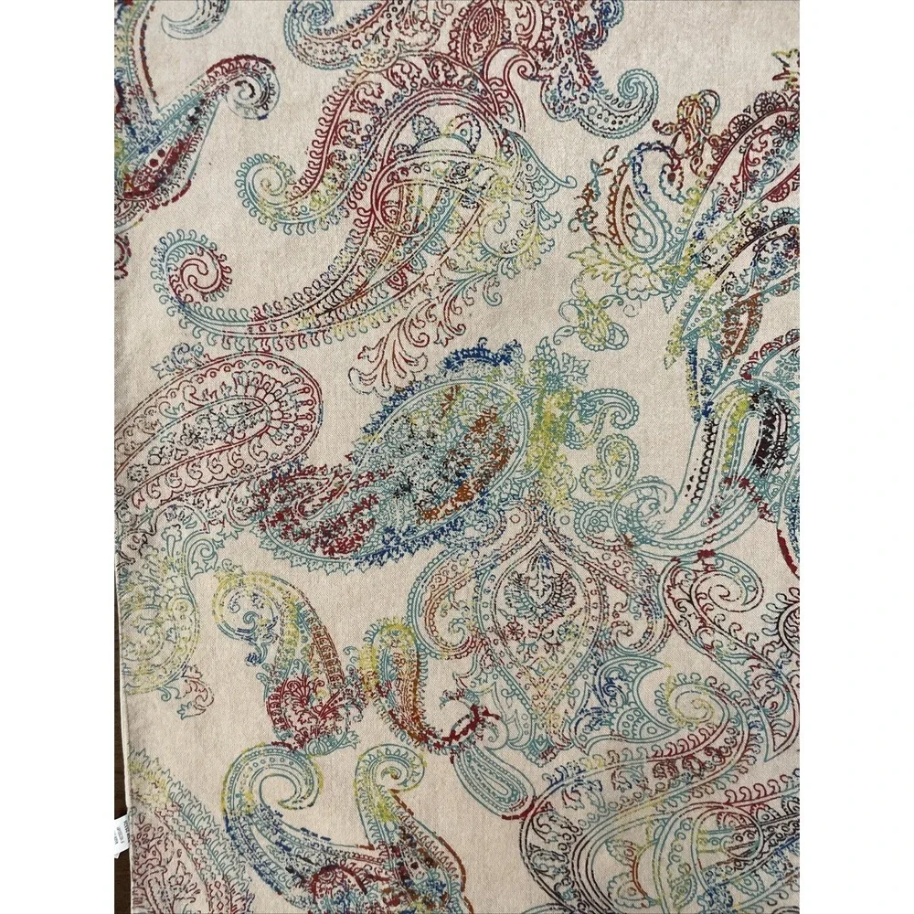 World Market 100% Cotton Paisley Multicolor 16 X 90